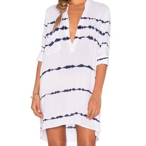 Blue Life Batik Tie Dye Shirt Cover Up Tunic S